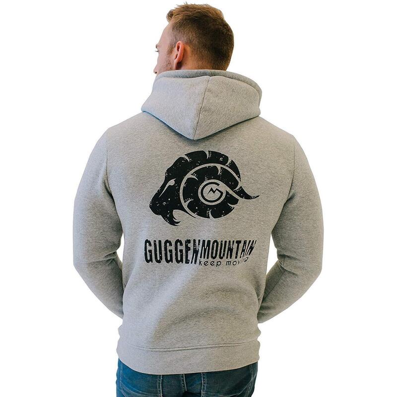 GUGGEN Mountain H06 Herren Kapuzenpullover mit Reißverschluss und Fleece Hoodie