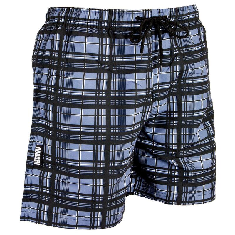 Costum de baie pentru bărbați cu dungi în carouri boardshorts 1862