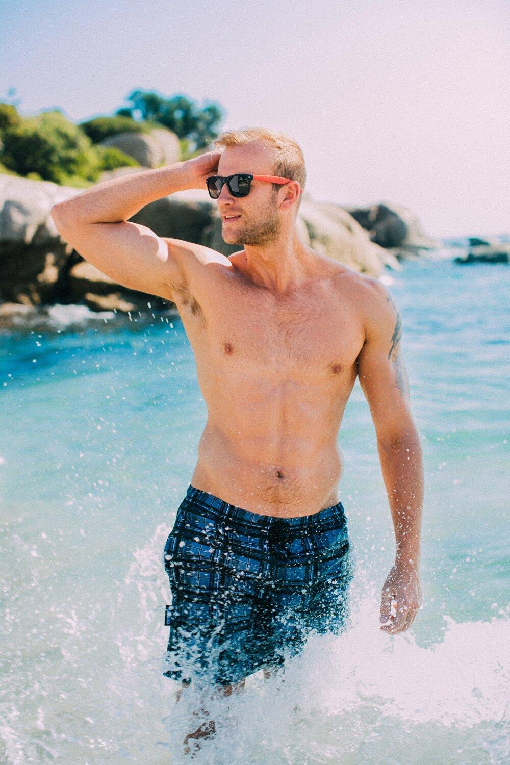 GUGGEN Mountain Boardshort Short Maillot de bain homme Old1862 4/8