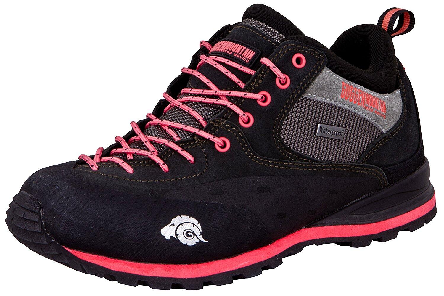 GUGGEN MOUNTAIN GUGGEN Mountain PT022 Women's Trekking Shoes Suede Leather Two-Tone