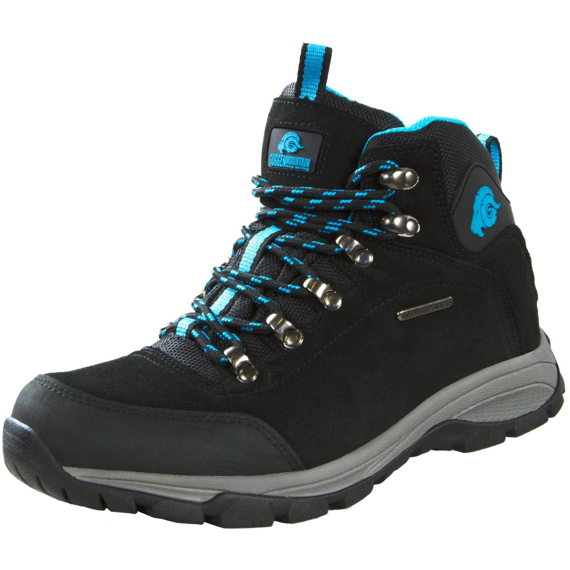 Guggen Mountain - Guggen Mountain M014 Bottes De Trekking Et De Randonnée Femme Daim - Chaussures De Sport - Bleu - 37 - Decathlon