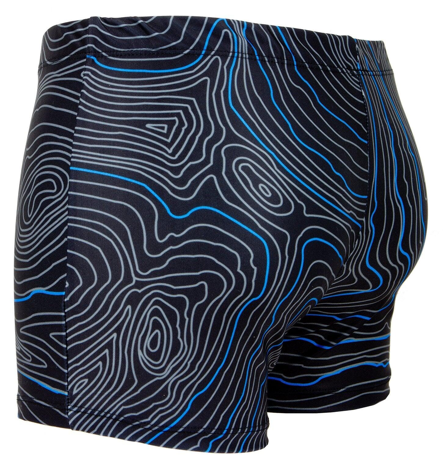 GUGGEN MOUNTAIN Bañador de hombre bóxer de rayas ajustado 6/7