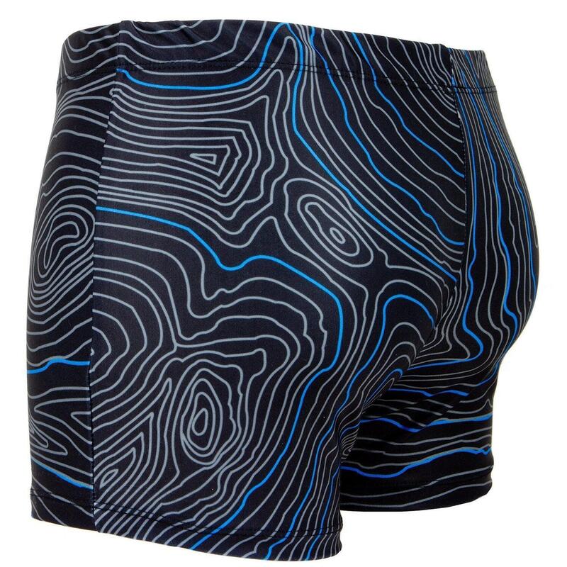 GUGGEN MOUNTAIN Herren Badehose eng anliegend gestreift Boxerbadehose