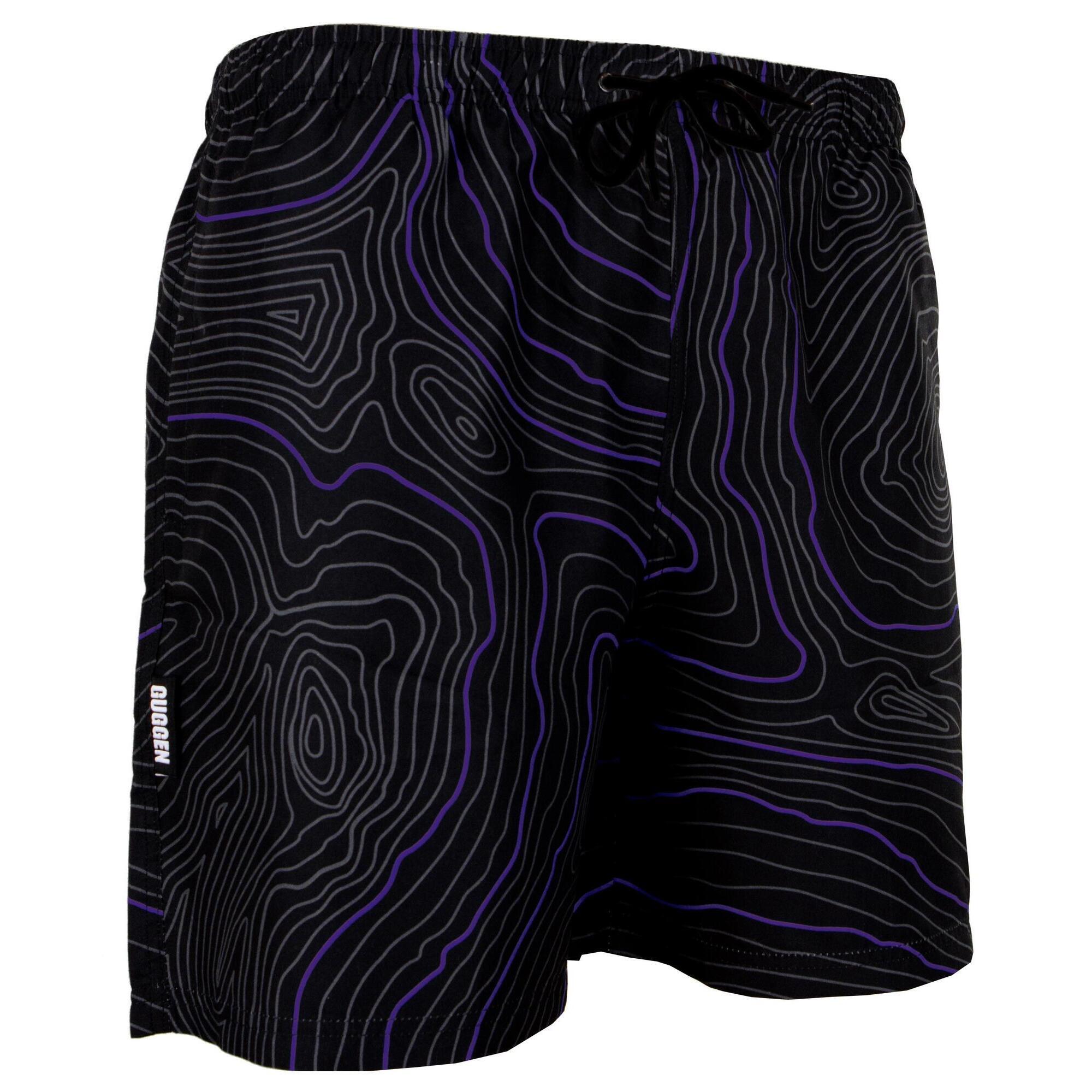 Guggen Mountain - Guggen Mountain 2335 Boardshort Short Maillot De Bain Pour Homme - Boardshort - Noir|violet -  L - Decathlon
