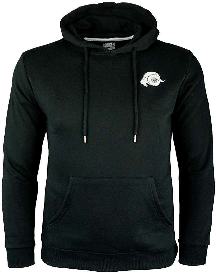 GUGGEN MOUNTAIN Herenhoodie H02, fleecehoodie, capuchon met lange mouwen, buiten