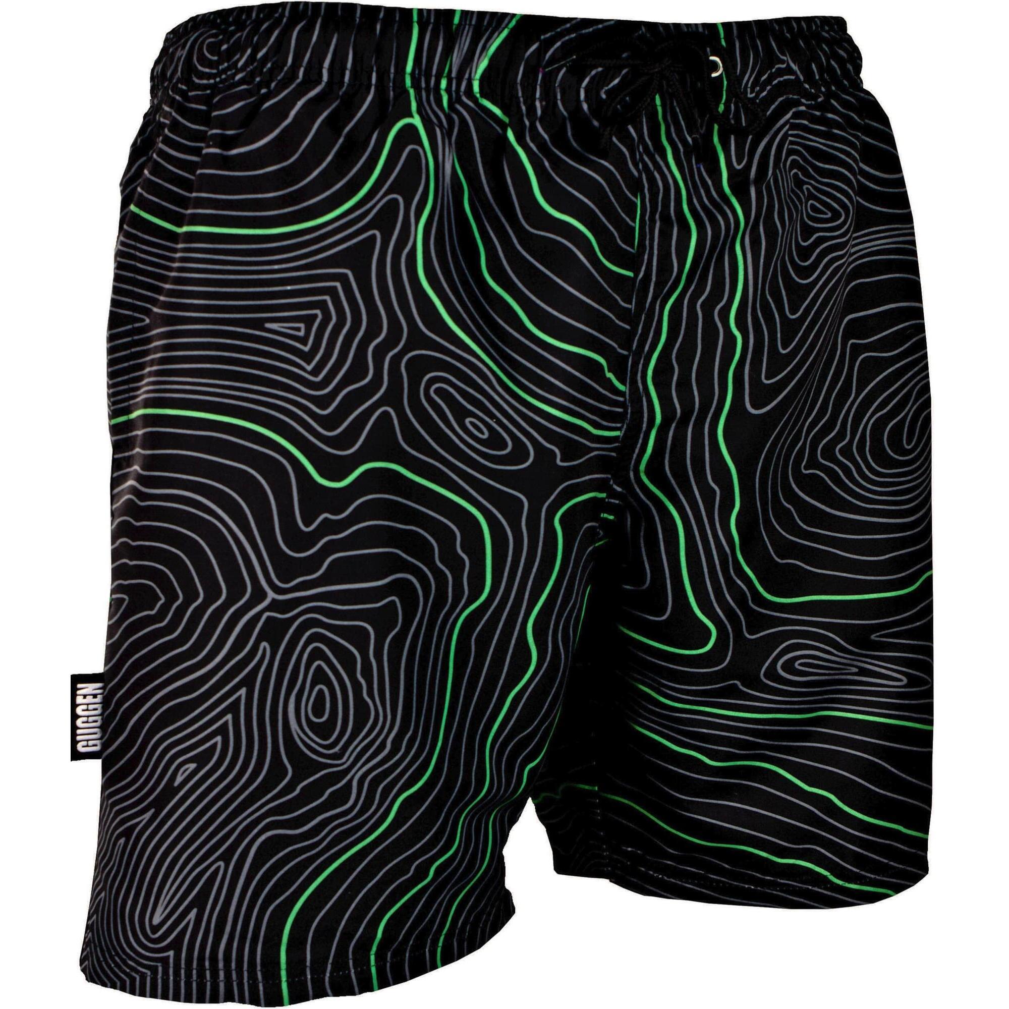 Guggen Mountain - Guggen Mountain 2335 Boardshort Short Maillot De Bain Pour Homme - Boardshort - Noir|vert -  M - Decathlon