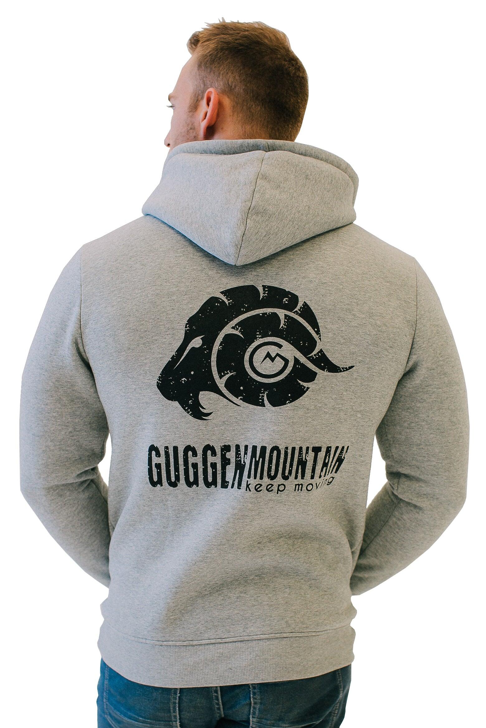 GUGGEN MOUNTAIN Herenhoodie H02, fleecehoodie, capuchon met lange mouwen, buiten