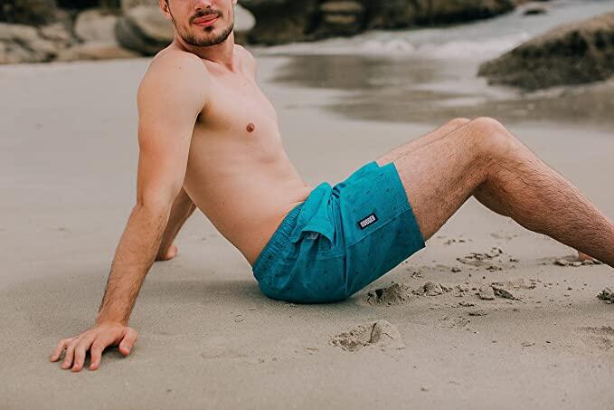 GUGGEN MOUNTAIN 1605 Boardshort Short Maillot de bain homme style GUGGEN Logo 6/6