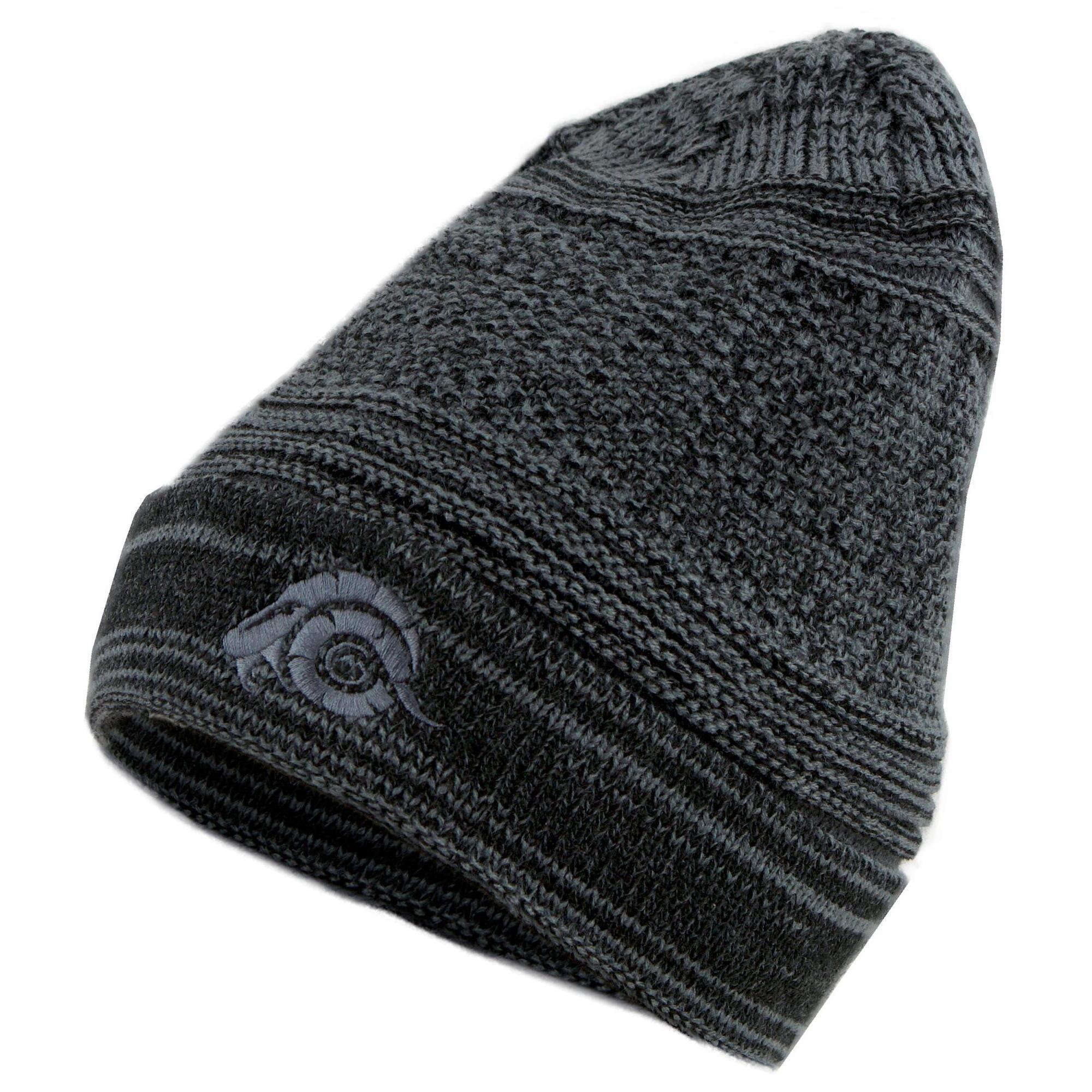 Guggen Mountain - Guggen Mountain K902 Hat Bonnet D'Hiver Avec Doublure En Polaire Légère - Bonnet - Gris|noir - Taille Unique - Decathlon