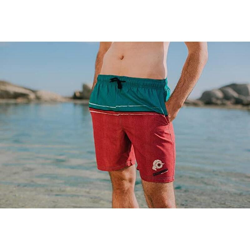 Costum de baie pentru bărbați cu dungi și model cu logo boardshorts ZM1607