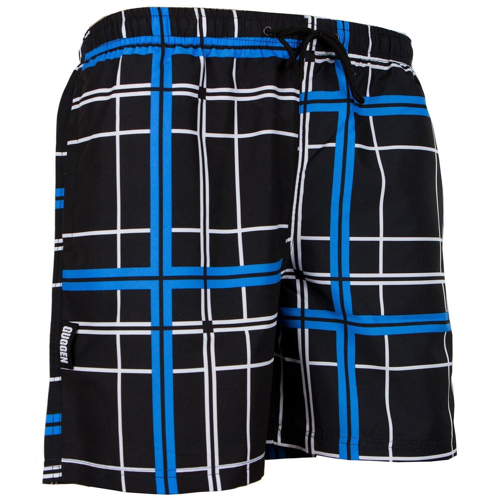Guggen Mountain - Guggen Mountain 2360 Boardshort Short Maillot De Bain Homme À Carreaux - Boardshort - Bleu|noir -  2xl - Decathlon