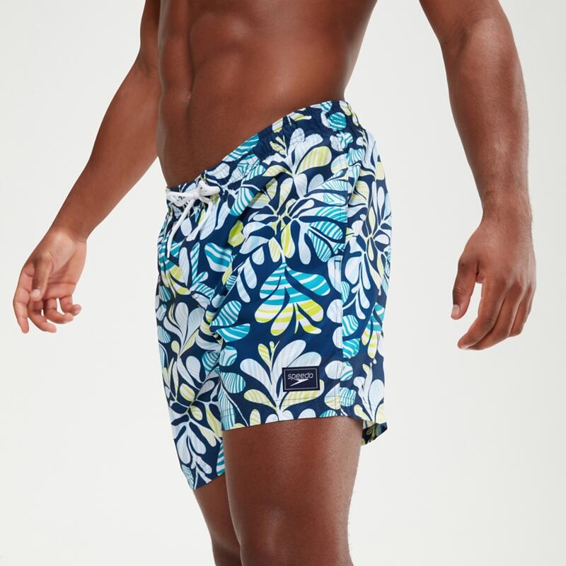 Speedo Mens Printed Leisure 16" Watershort Ammonite Blue/Aquarium/White/Spritz