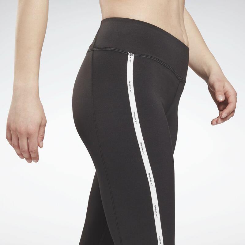 Sportleggings Reebok Piping, Fekete, Nők