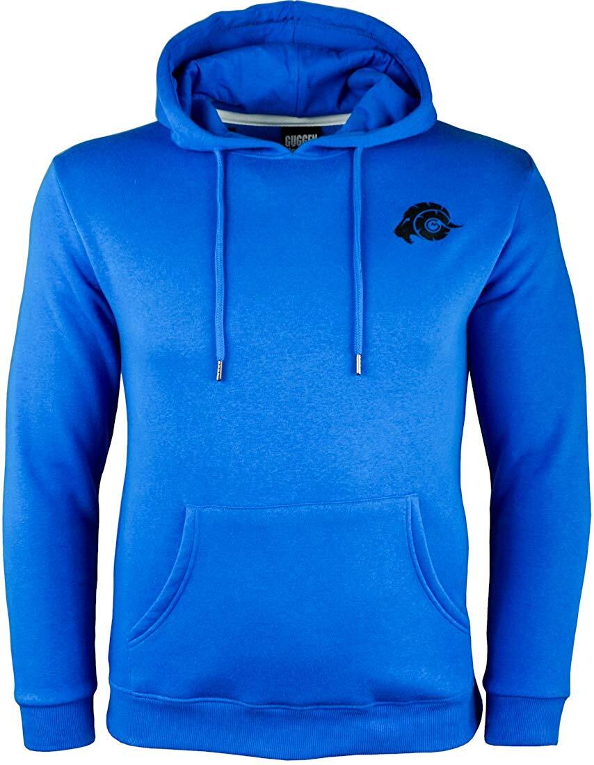 GUGGEN MOUNTAIN Herenhoodie H02, fleecehoodie, capuchon met lange mouwen, buiten