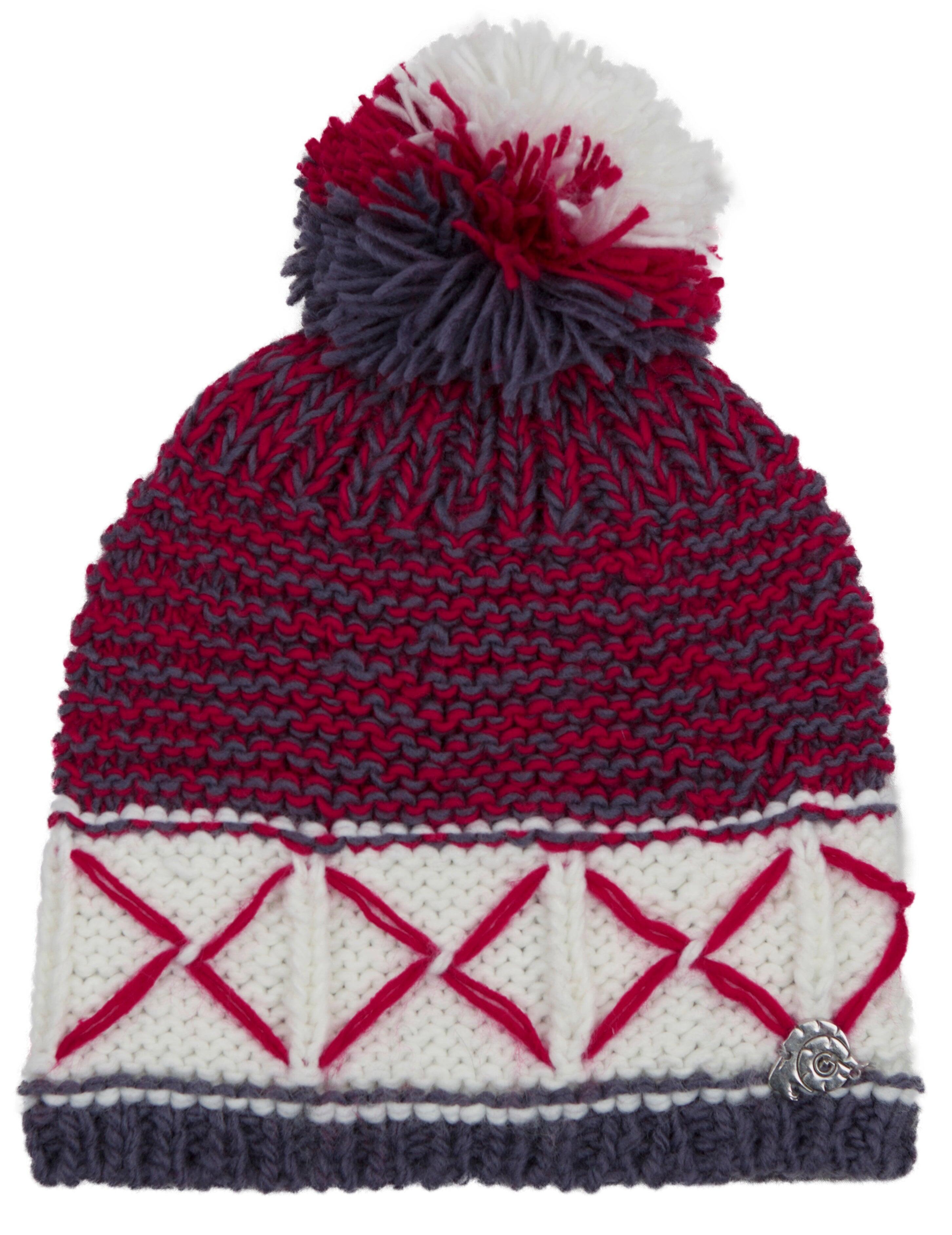 GUGGEN Mountain K013 muts Wintermuts met pompon en lichte fleece voering 6/7