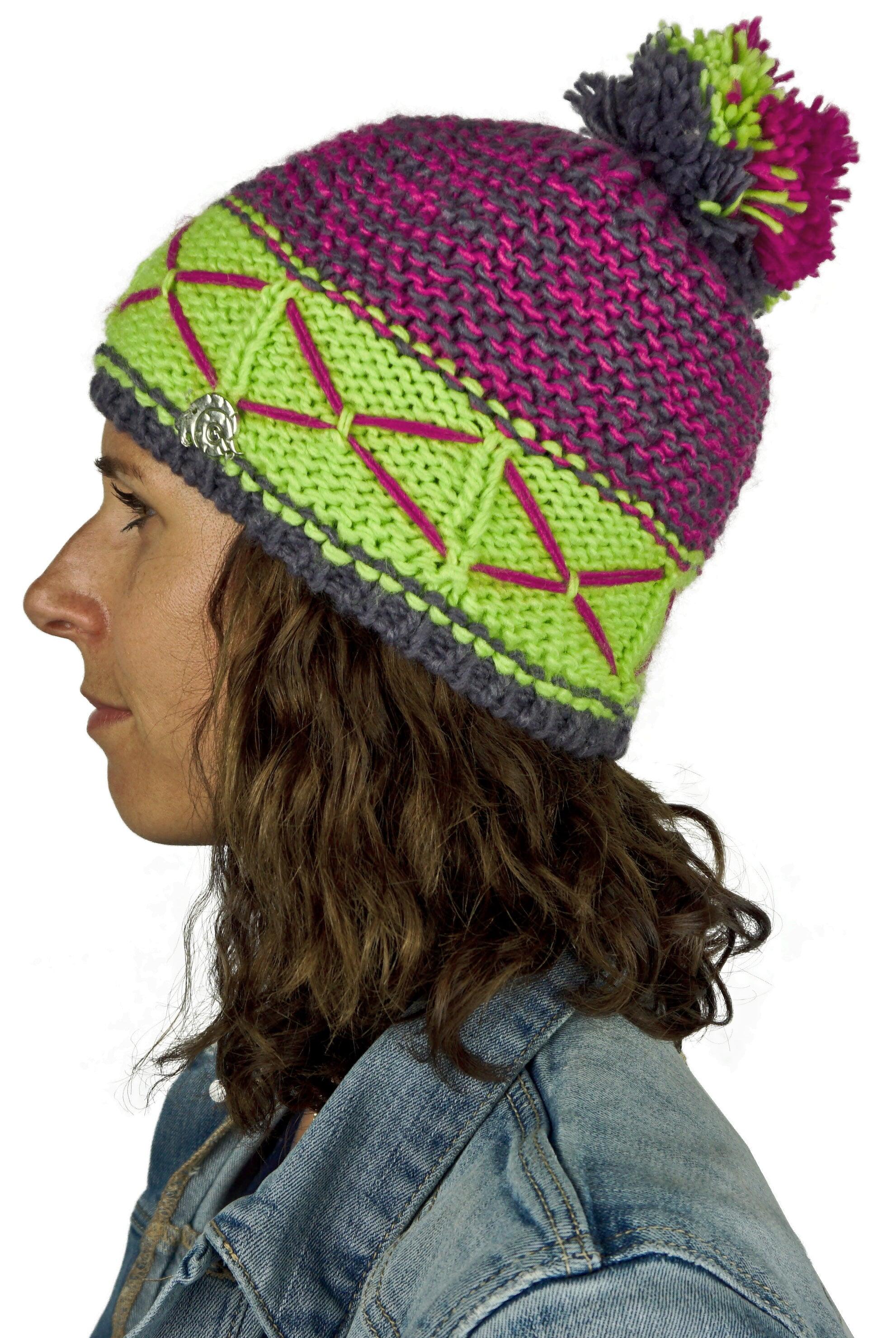 GUGGEN Mountain K013 muts Wintermuts met pompon en lichte fleece voering 3/7