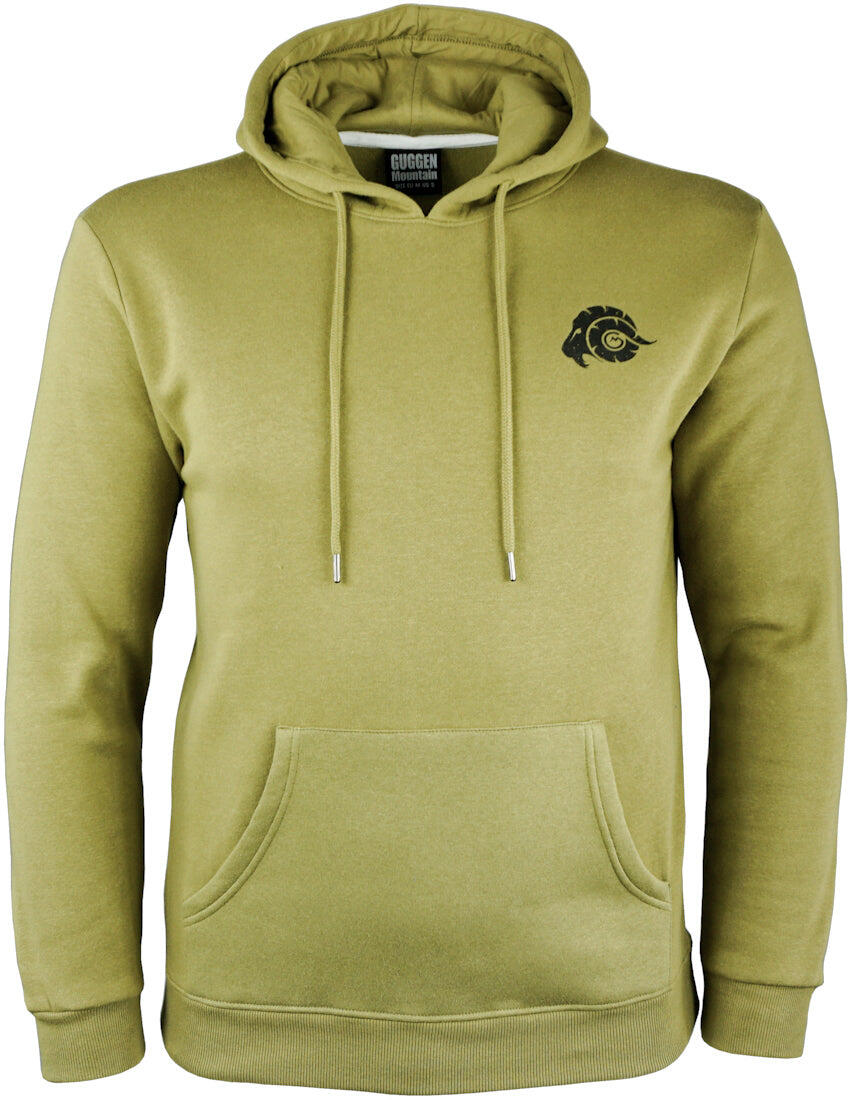 GUGGEN MOUNTAIN Herenhoodie H02, fleecehoodie, capuchon met lange mouwen, buiten