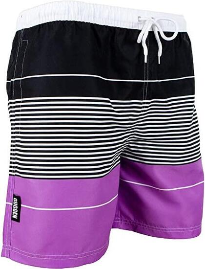 GUGGEN MOUNTAIN Style ZMB 880 Boardshort Short Maillot de bain homme à rayures