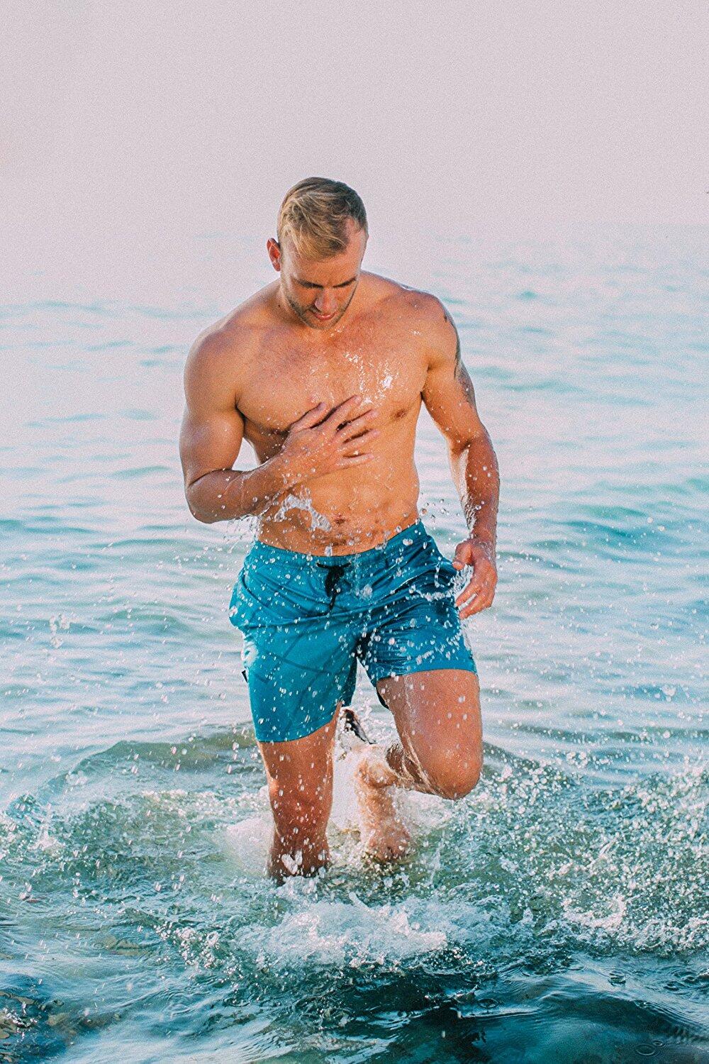 GUGGEN MOUNTAIN B5 Boardshort Short Maillot de bain homme avec motif 5/6