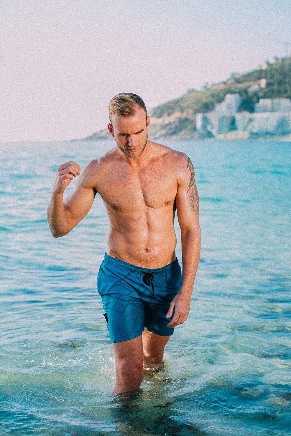 GUGGEN MOUNTAIN B5 Boardshort Short Maillot de bain homme avec motif 6/6