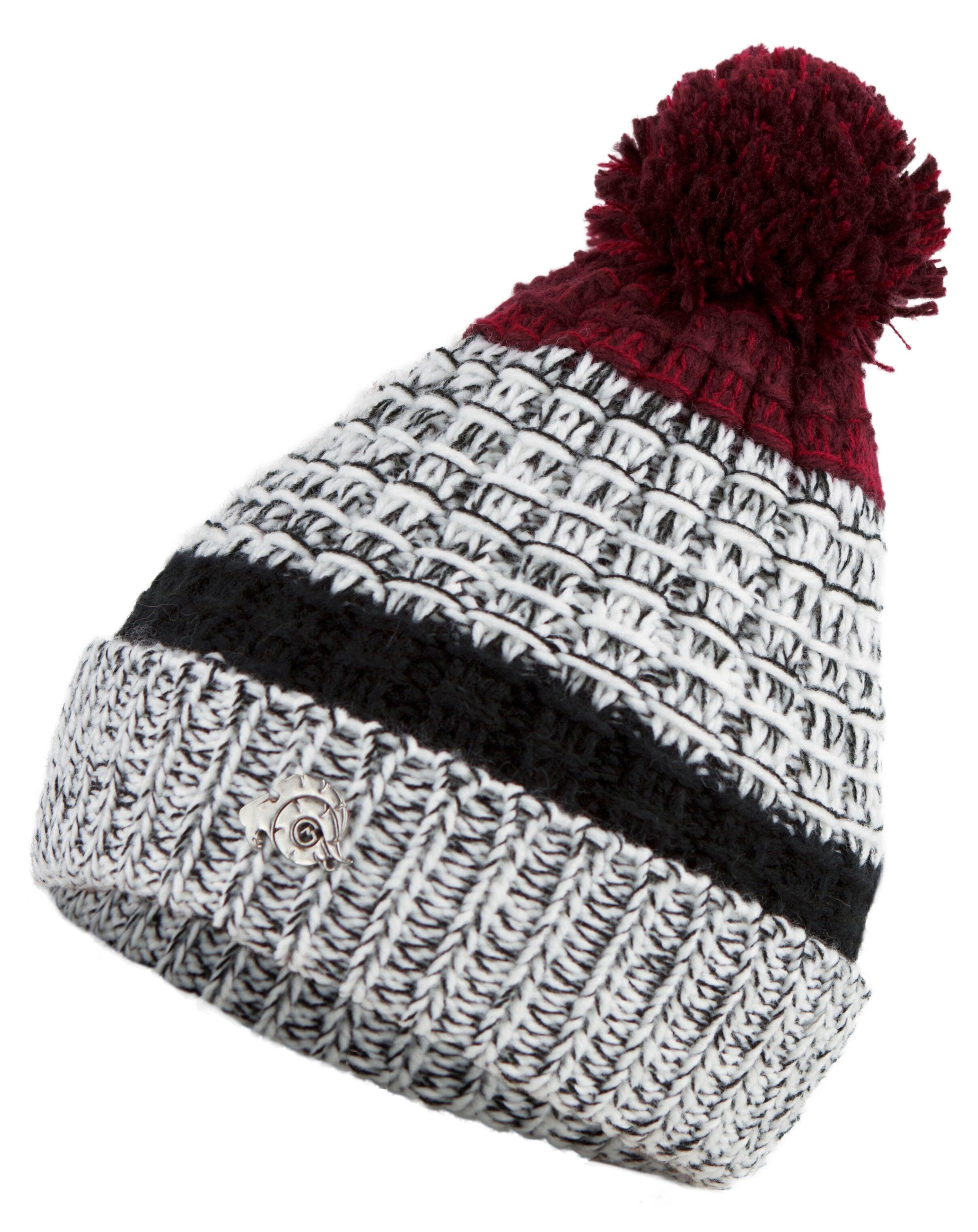 GUGGEN MOUNTAIN GUGGEN Mountain K109 muts Wintermuts met pompon en lichte fleece voering
