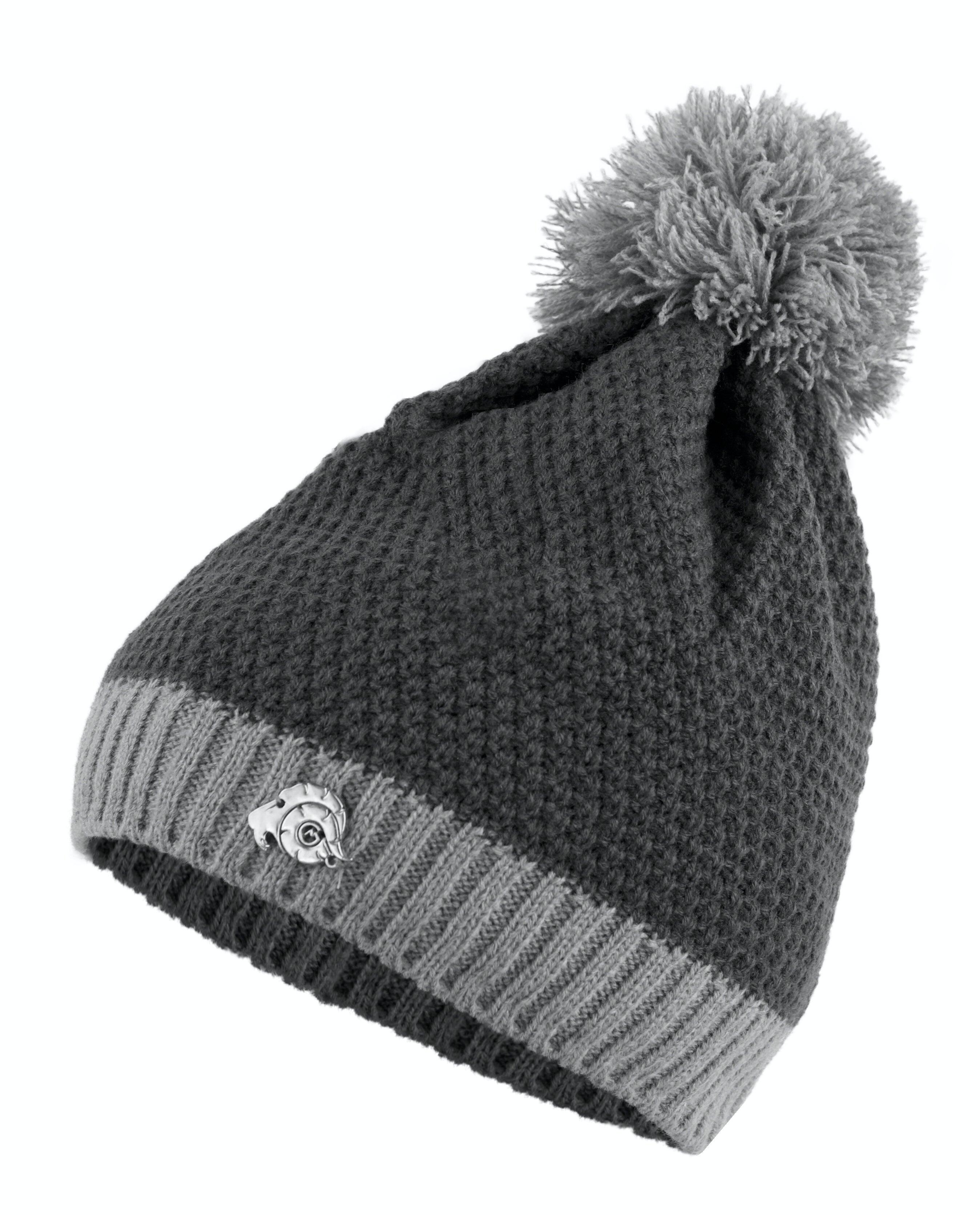 GUGGEN MOUNTAIN GUGGEN Mountain K119 hoed Wintermuts met pompon en fleece voering