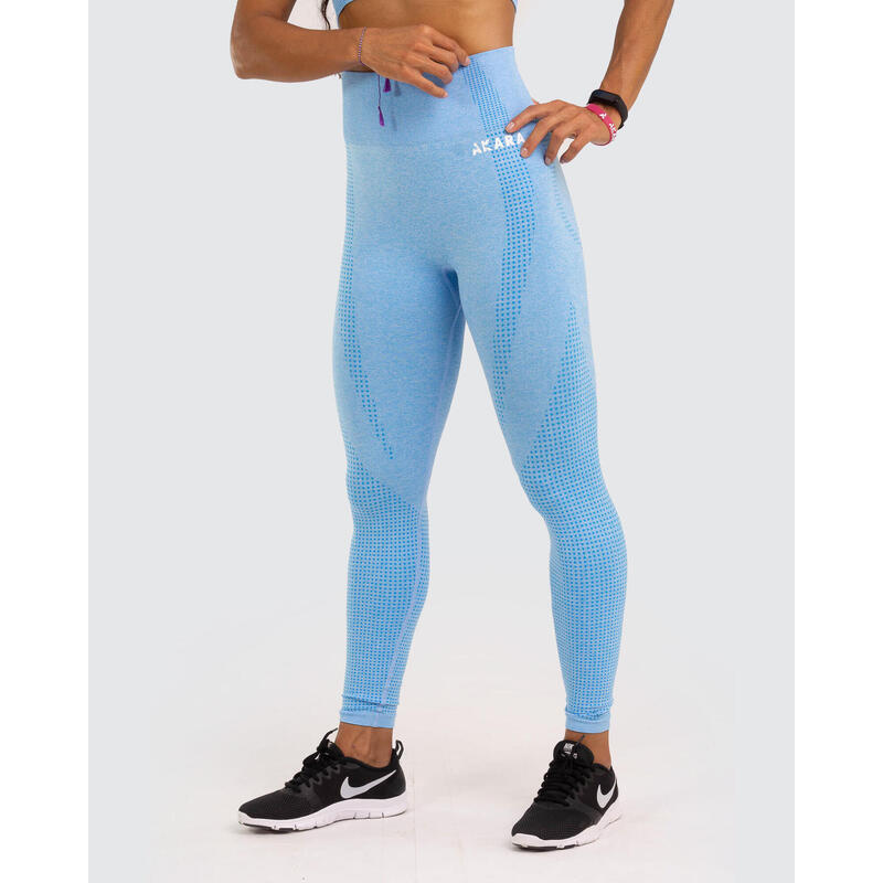 Naadloze Reflex Fitness-legging voor dames, blauw