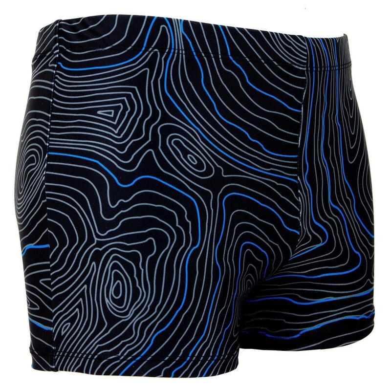 GUGGEN MOUNTAIN Herren Badehose eng anliegend gestreift Boxerbadehose