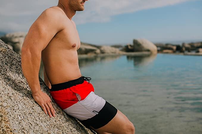 GUGGEN MOUNTAIN YSB597 Boardshort Short Maillot de bain homme avec motif 7/7