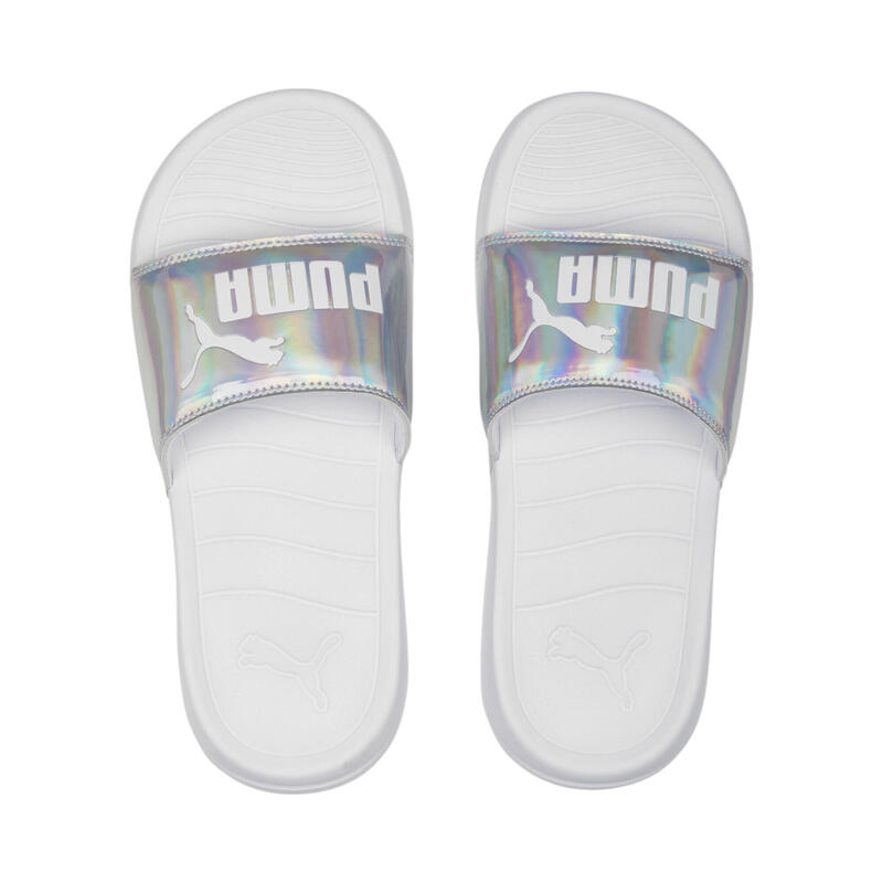 Popcat 20 Iridescent Slides Damen PUMA Iridescent White Metallic