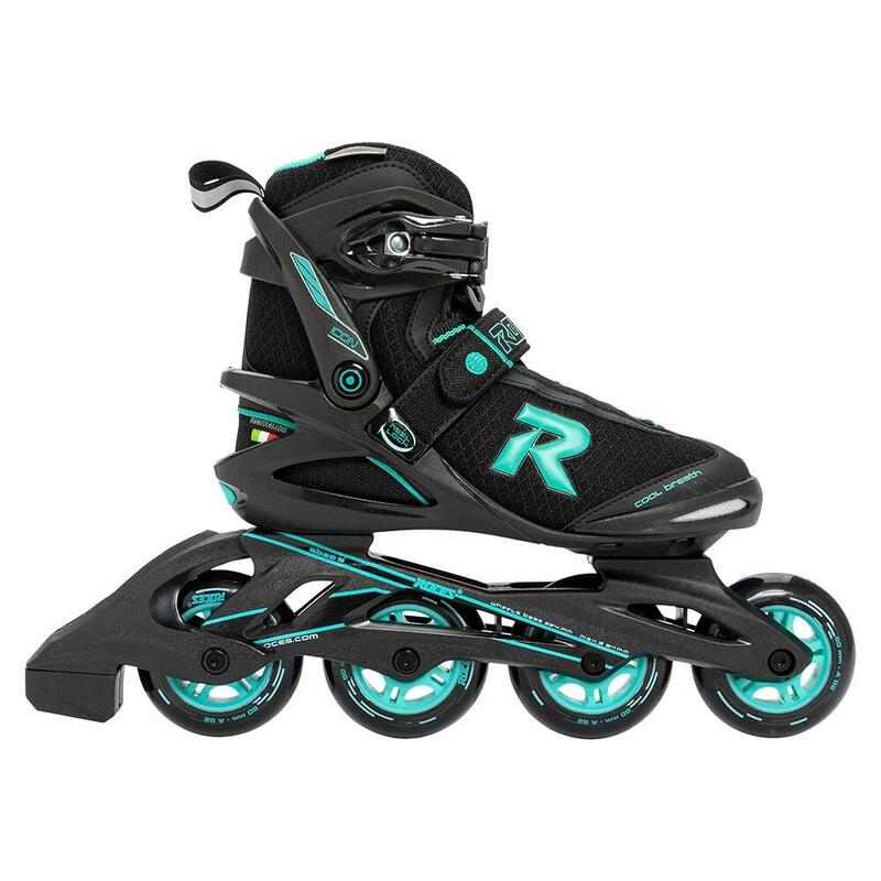 Roces Icon Inline Skates Softboot Damen 80 mm 82A schwarz/aqua