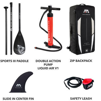 AUFBLASBARES STAND UP PADDLE-SET AQUAMARINA MONSTER MIT PADDEL