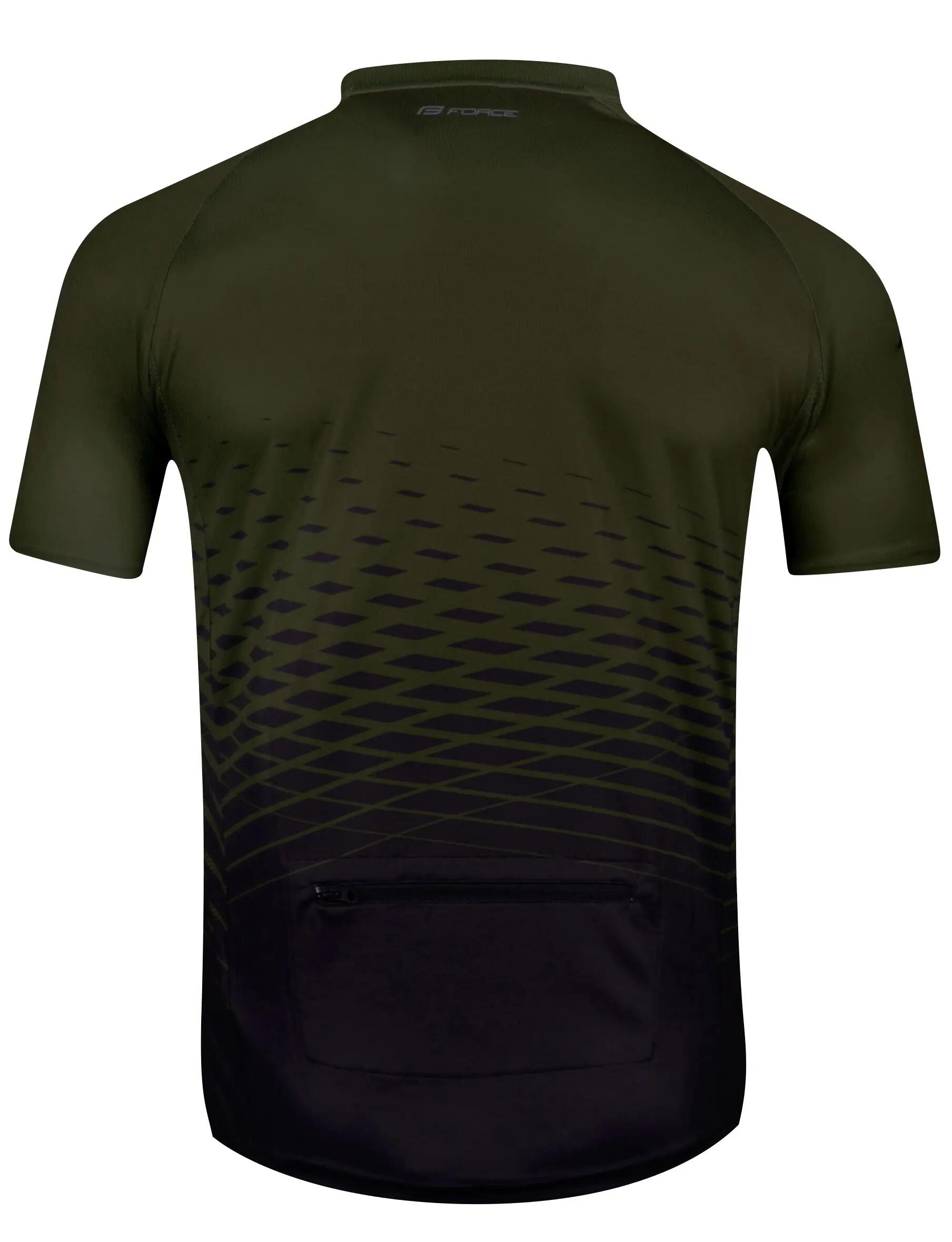 Tricou maneca scurta Force MTB Angle army XS 2/3