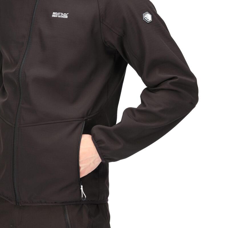 Arec III Homme Randonnée Softshell Veste - Noir