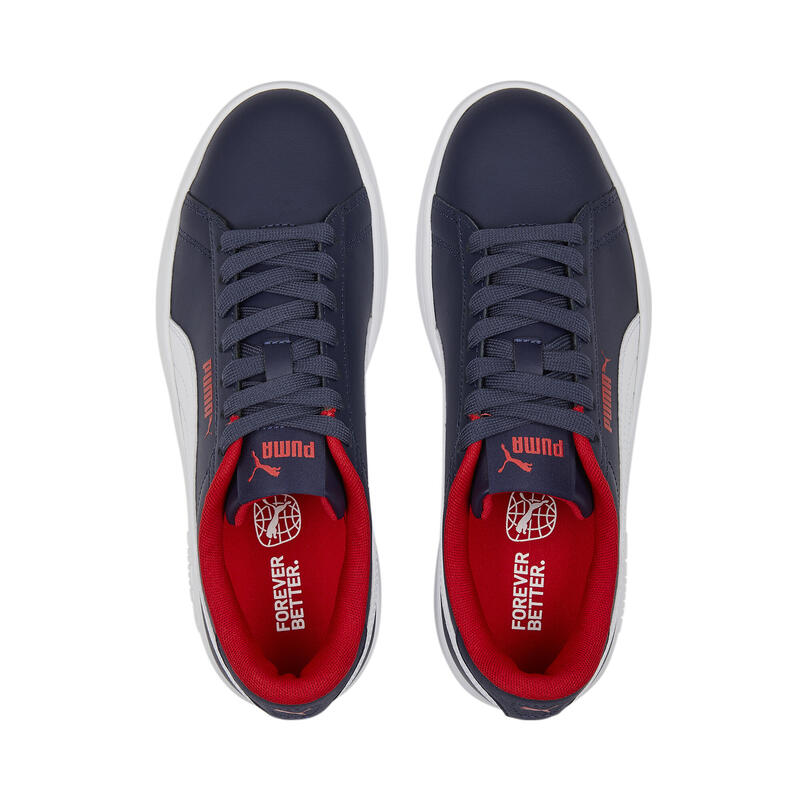 Smash 3.0 Leather Sneakers Jugendliche PUMA Navy White For All Time Red Blue