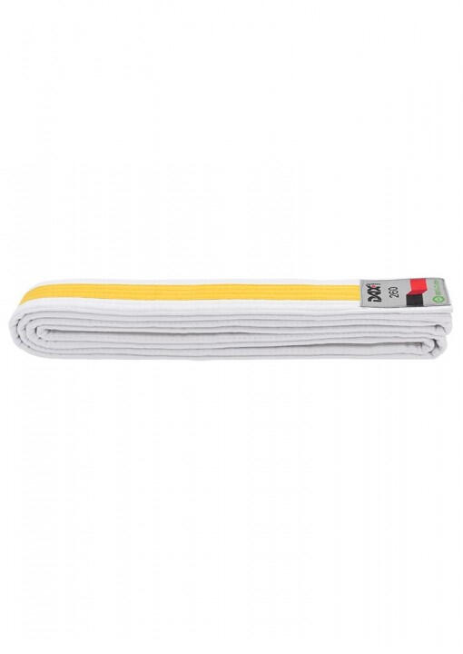 Centura Arte Martiale Dax Sports Alb/Galben/Alb