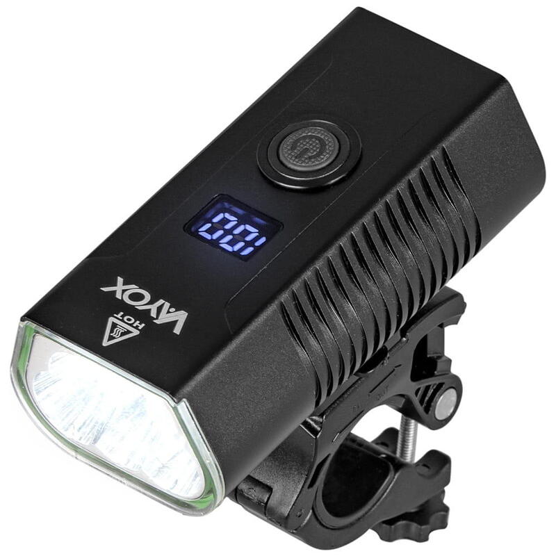 Vayox VA0073 fietskoplamp 1020lm oplaadbare LCD externe batterij