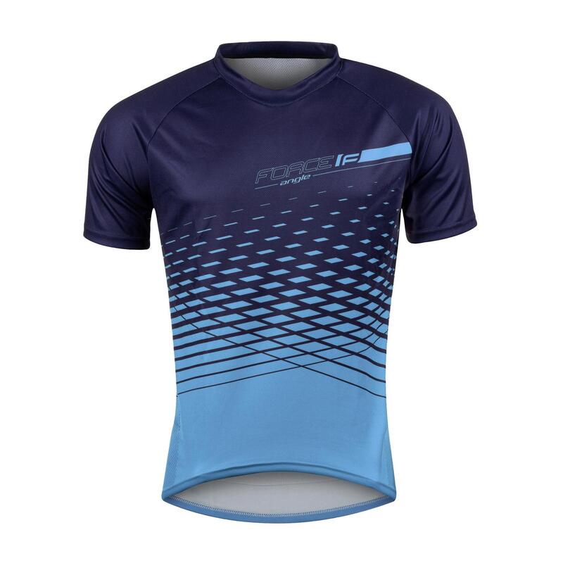 Tricou maneca scurta Force MTB Angle, albastru, XS