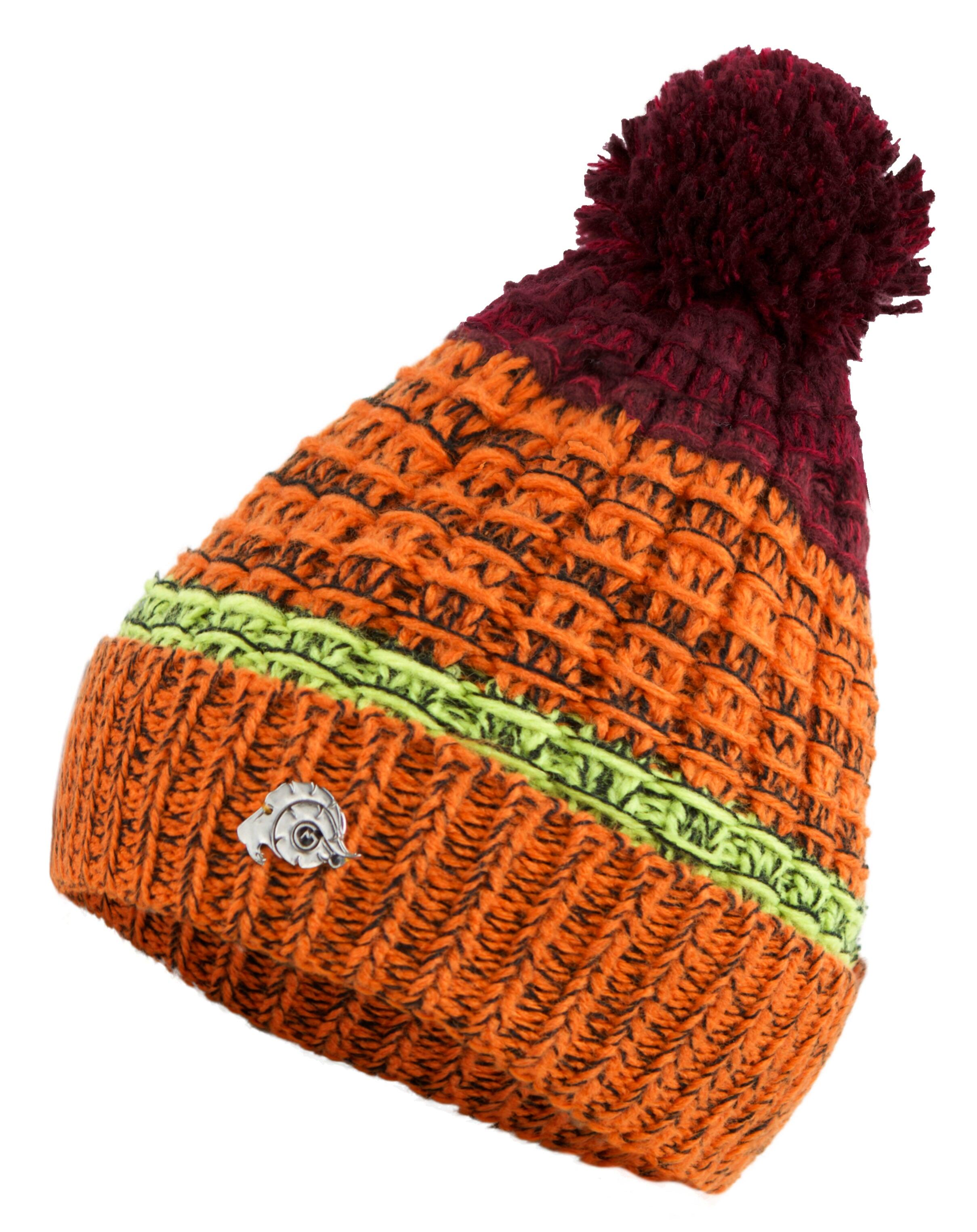 GUGGEN MOUNTAIN GUGGEN Mountain K109 muts Wintermuts met pompon en lichte fleece voering