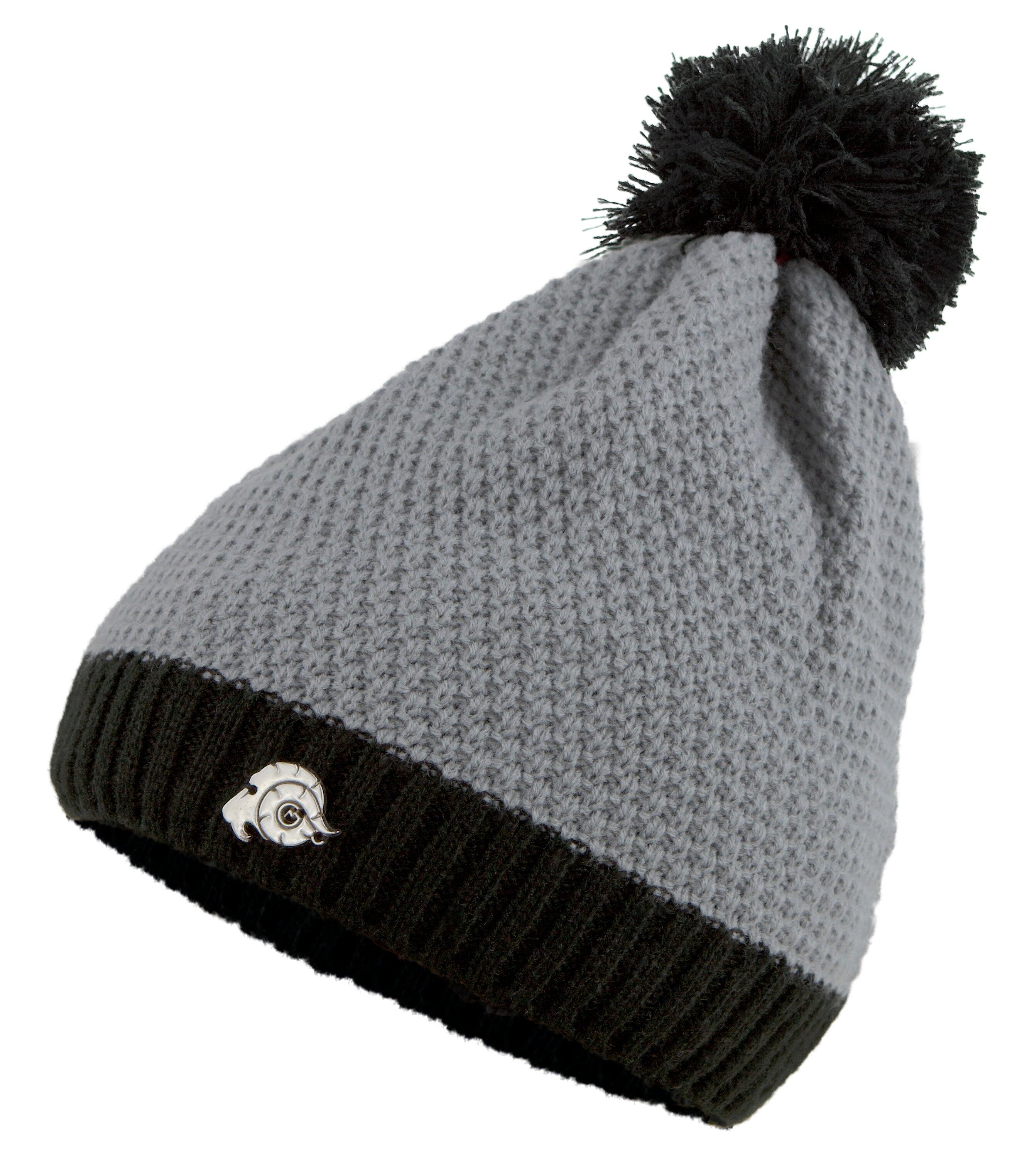 Căciulă de iarnă GUGGEN Mountain K119 cu căptușeală din lână și bobble, unisex