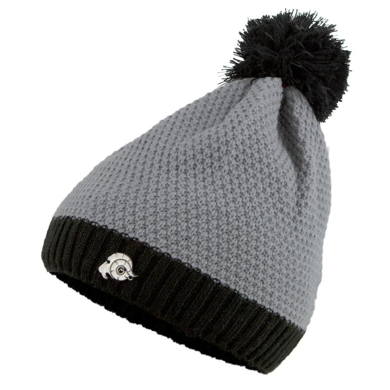 Bonnet GUGGEN Mountain K119 Bonnet d'hiver avec pompon et doublure polaire