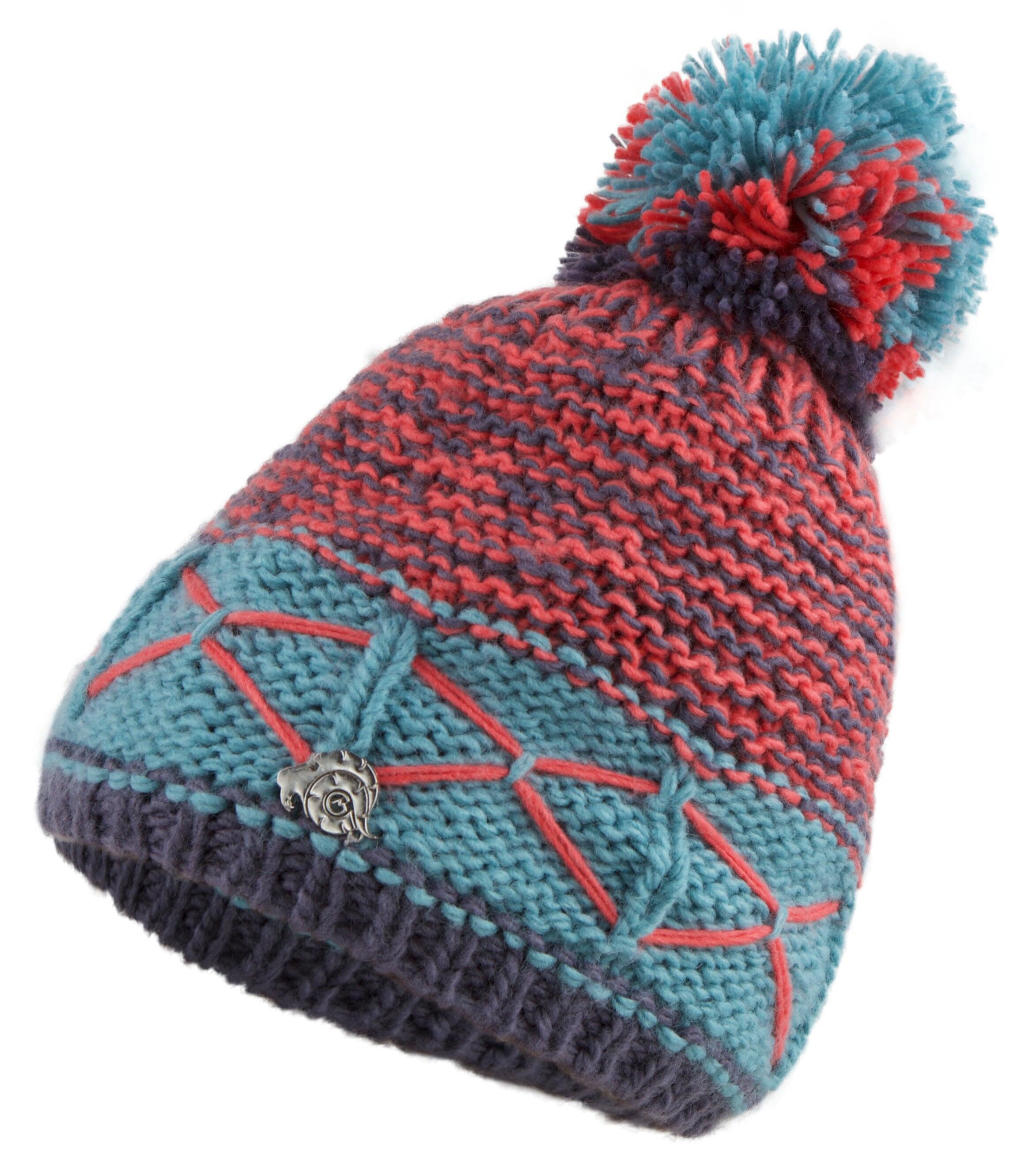 GUGGEN MOUNTAIN Unisex Mütze K013 Wintermütze mit Bommel und leichtem Fleecefutter