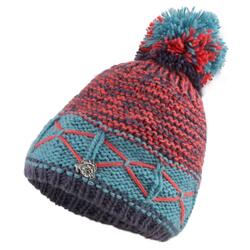 Bonnet K013 Bonnet d'hiver avec pompon et doublure polaire légère