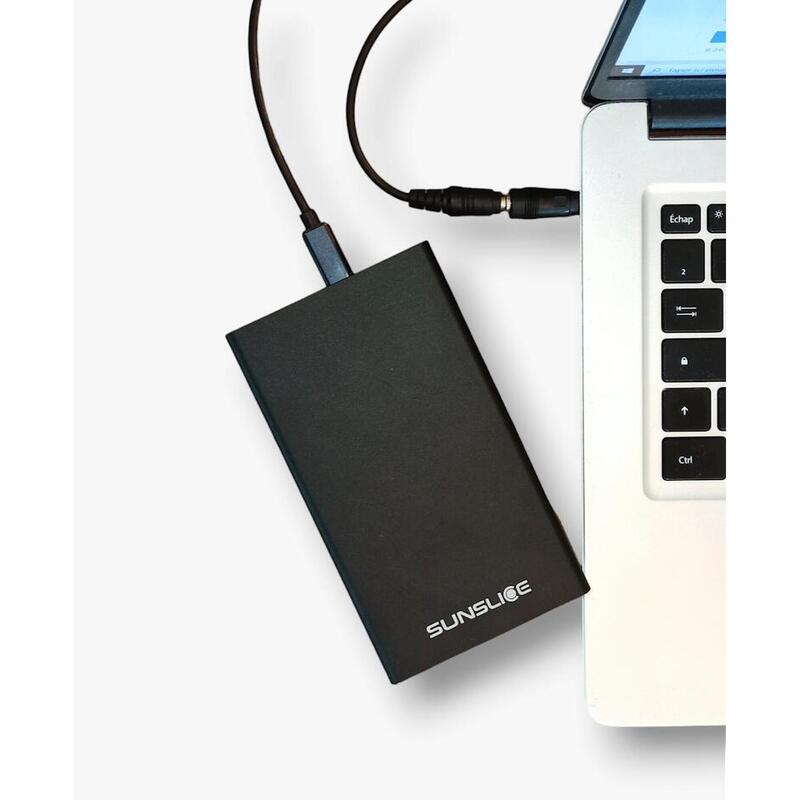 Batería externa Ksix, Ultrafina, 20.000mAh, Potencia 22.5W, cable USB-C a  USB-C