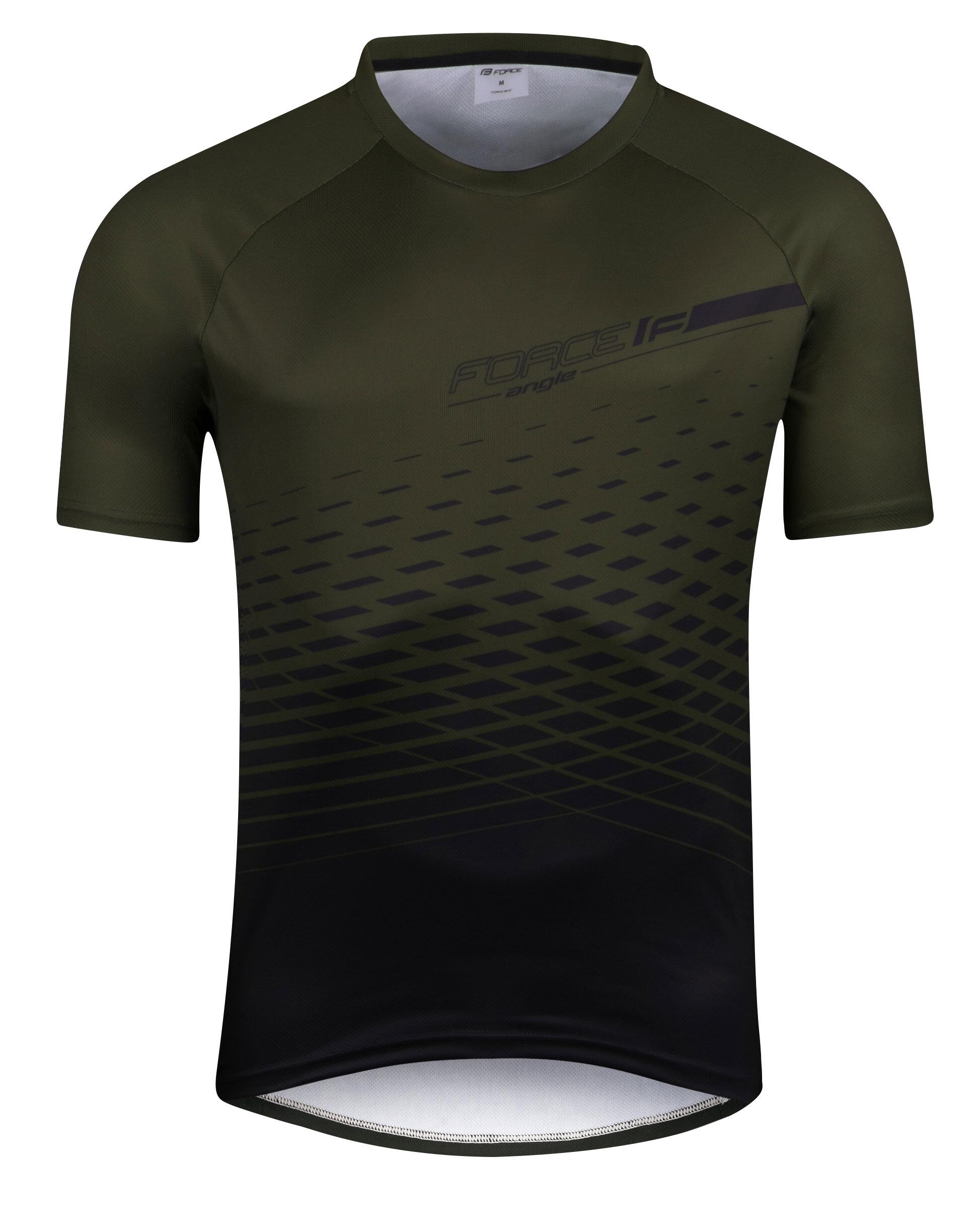 Tricou maneca scurta Force MTB Angle army L