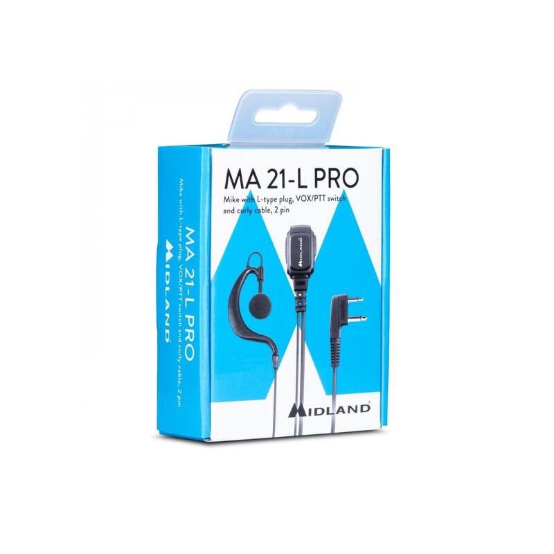 Auricular MIDLAND MA21-L PRO solapa con auricular ajustable. VOX/PTT