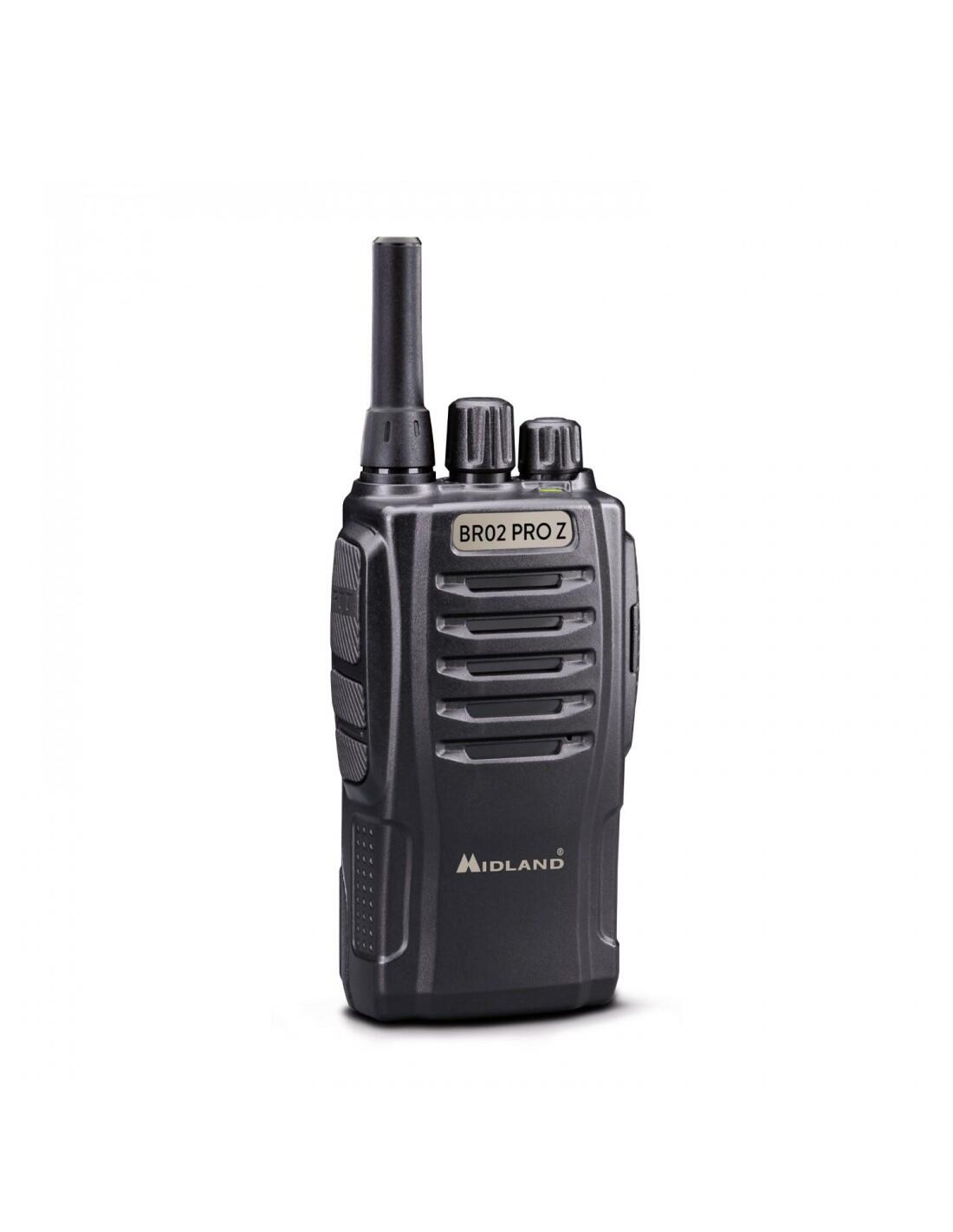 Walkie talkie MIDLAND BR02 PRO Z Pack 4 radios con cargador múltiple y 6 micro 3/7
