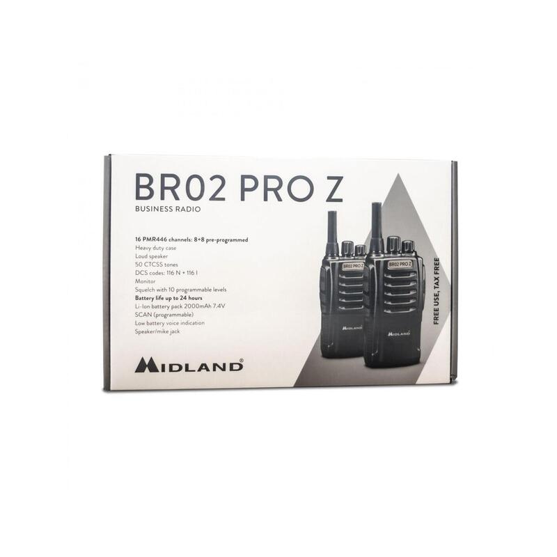 Walkie talkie MIDLAND BR02 PRO Z Pack 2 radios con cargadores y dos micro