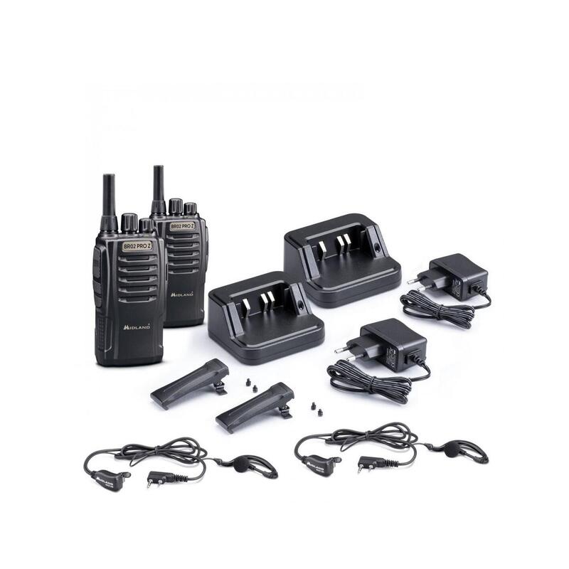 Walkie talkie MIDLAND BR02 PRO Z Pack 2 radios con cargadores y dos micro