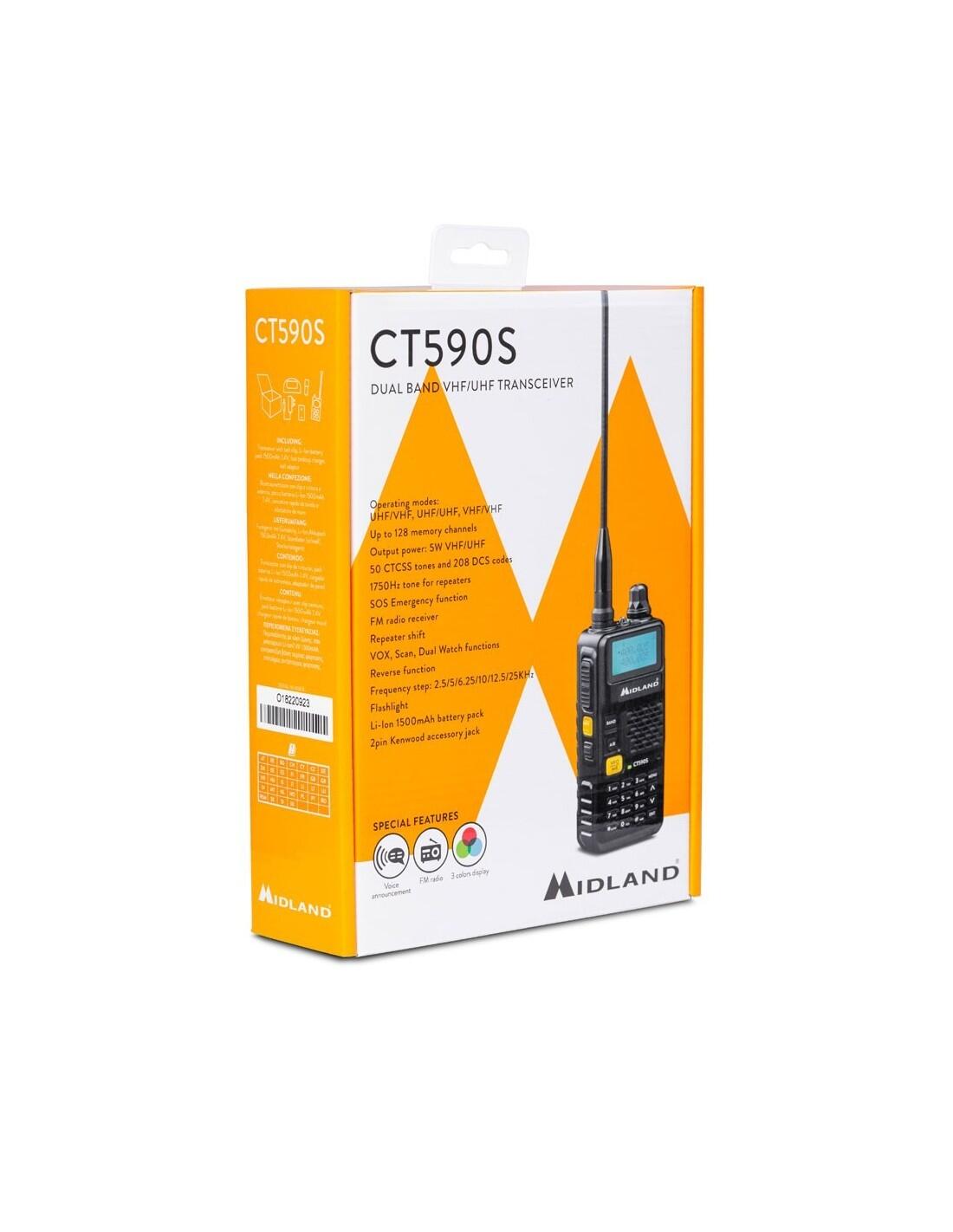 Radio CT590-S Dual Band UHF/VHF Midland 5/7